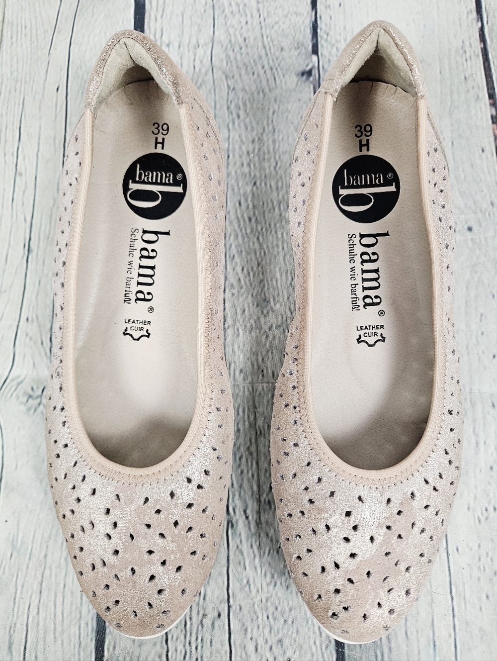 BAMA | laser cut leather slip-on ballet flats